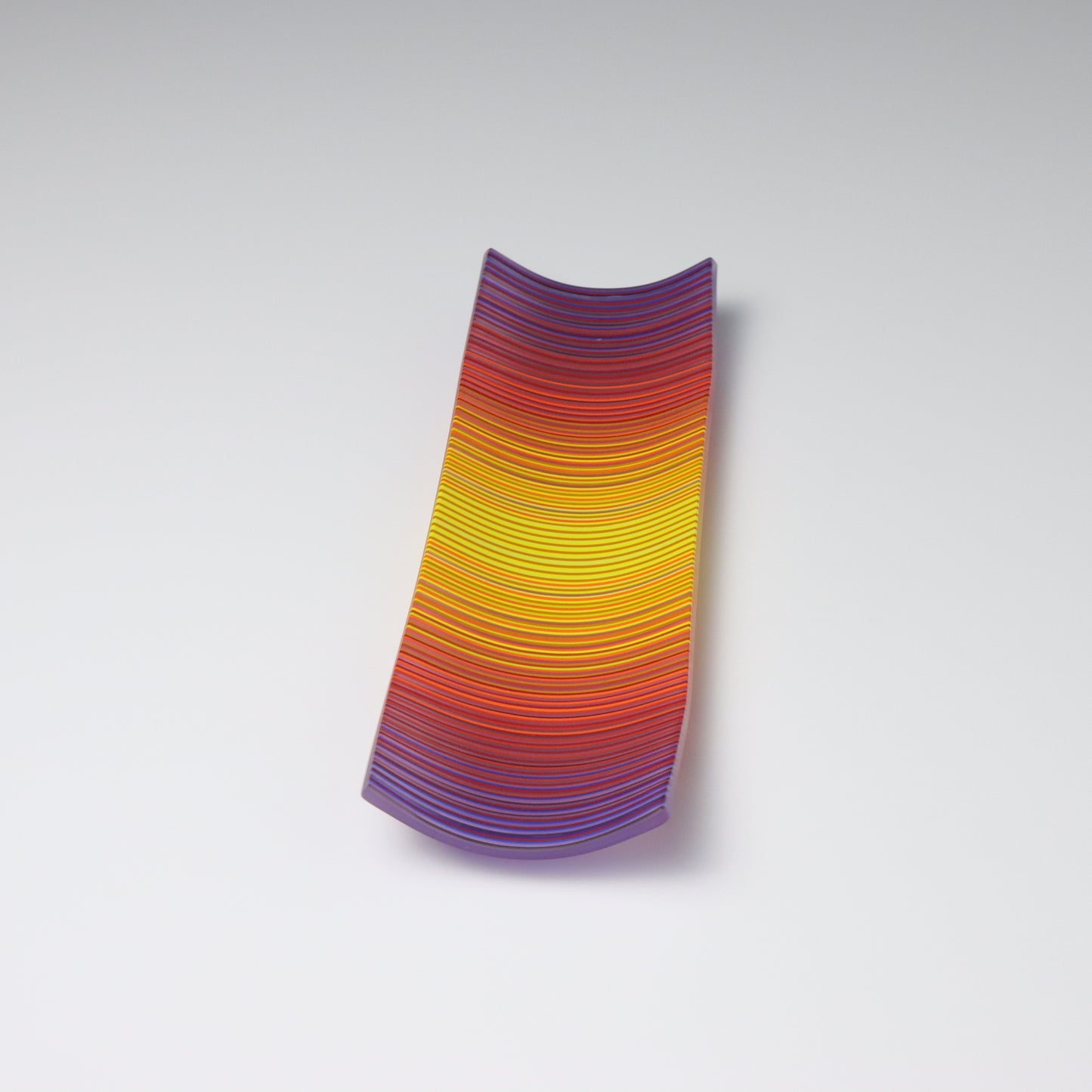 S3SSH1 | Rectangular Shaped ColourWave Glass Plate | Purple, Red and Yellow.